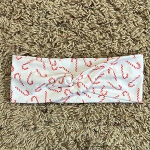 Handmade knot Christmas candy canes headband OS